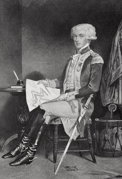Portrait of Marquis de La Fayette by Alonzo Chappel